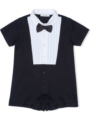 Dolce & Gabbana Kids cotton tuxedo romper - Black