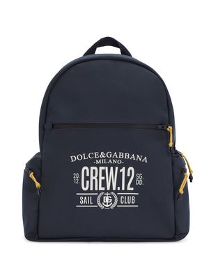 Dolce & Gabbana Kids Crew Sail Club backpack - Blue