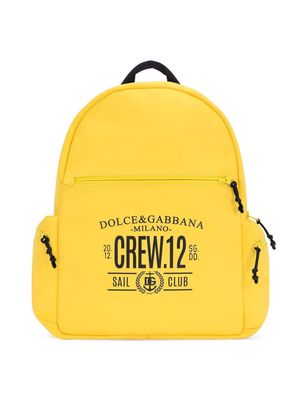 Dolce & Gabbana Kids Crew Sail Club backpack - Yellow