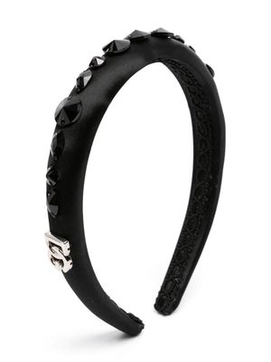 Dolce & Gabbana Kids crystal-embellished cotton headband - Black