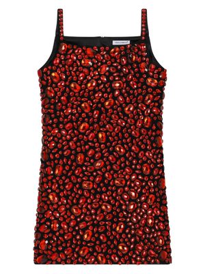 Dolce & Gabbana Kids crystal-embellished sleeveless dress - Red