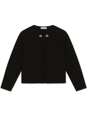 Dolce & Gabbana Kids DG logo-branded cashmere top - Black