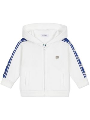 Dolce & Gabbana Kids DG-logo cotton hoodie - White