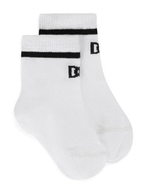 Dolce & Gabbana Kids DG-logo jacquard socks - White
