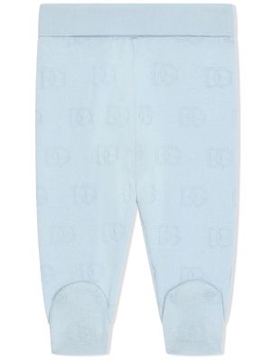 Dolce & Gabbana Kids DG-logo jacquard trousers - Blue