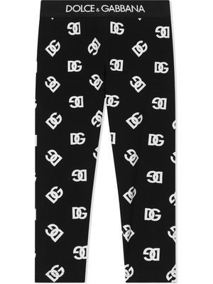 Dolce & Gabbana Kids DG logo-print leggings - Black