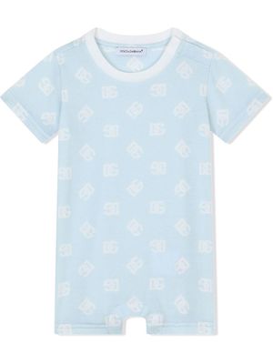 Dolce & Gabbana Kids DG logo-print romper - Blue