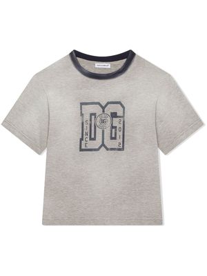 Dolce & Gabbana Kids DG-logo T-shirt - Grey
