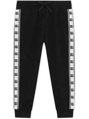 Dolce & Gabbana Kids DG logo-tape track trousers - Black
