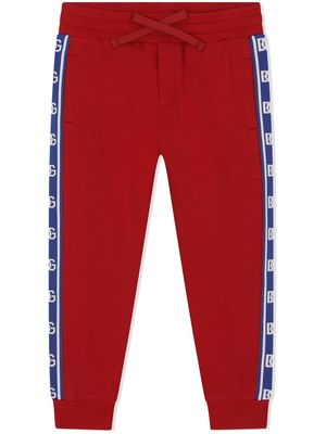 Dolce & Gabbana Kids DG logo-tape track trousers - Red