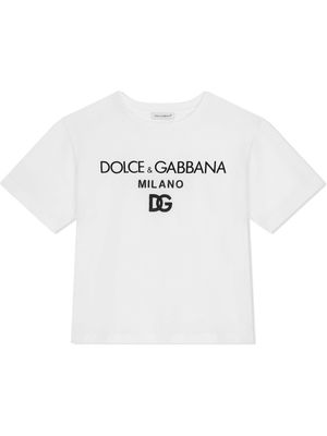 Dolce & Gabbana Kids DG Milano logo-print T-Shirt - White