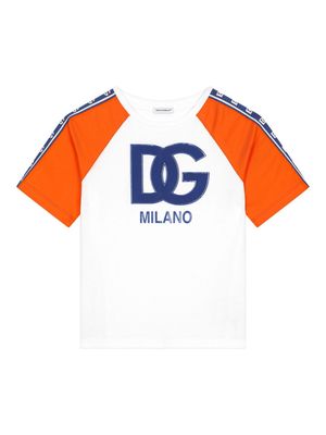 Dolce & Gabbana Kids DG Milano logo T-shirt - White