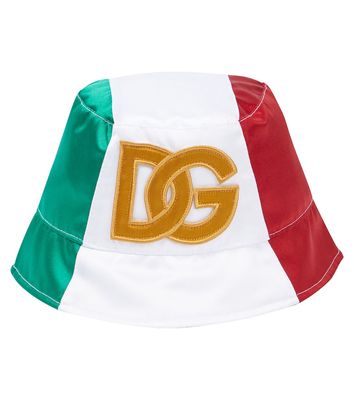 Dolce & Gabbana Kids DG satin bucket hat