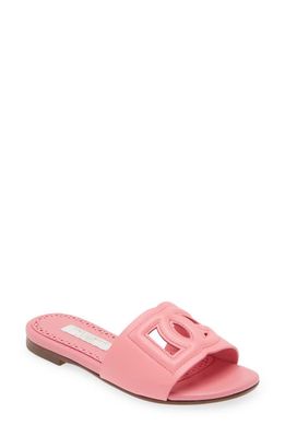 Dolce & Gabbana Kids' DG Slide Sandal in Pink