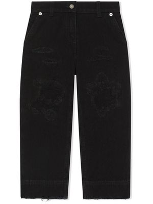 Dolce & Gabbana Kids distressed slim-cut jeans - Black