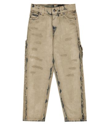 Dolce & Gabbana Kids Distressed straight-leg jeans