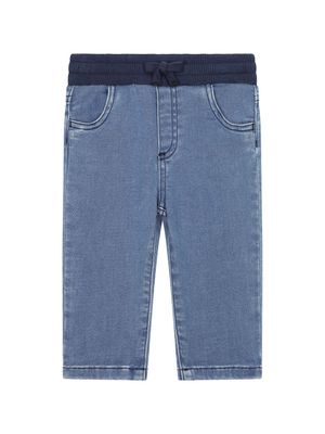 Dolce & Gabbana Kids drawstring-waist cotton-blend jeans - Blue