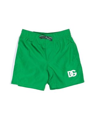 Dolce & Gabbana Kids drawstring-waistband shorts - Green