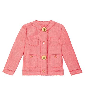 Dolce & Gabbana Kids Embellished cotton-blend tweed jacket
