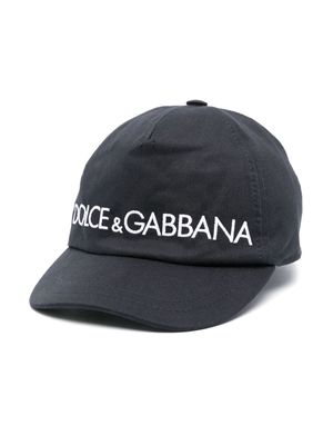 Dolce & Gabbana Kids embroidered-logo baseball cap - Blue
