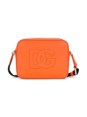 Dolce & Gabbana Kids embroidered-logo camera bag - Orange