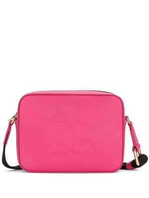 Dolce & Gabbana Kids embroidered-logo camera bag - Pink