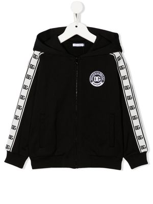 Dolce & Gabbana Kids embroidered-logo detail hoodie - Black
