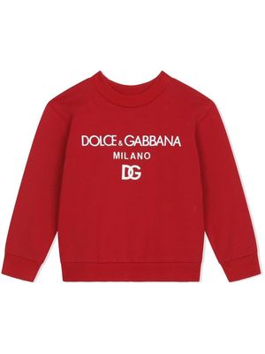 Dolce & Gabbana Kids embroidered logo jumper