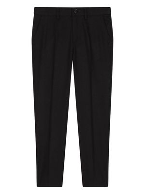 Dolce & Gabbana Kids embroidered-logo smart trousers - Black
