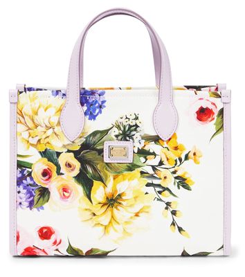 Dolce & Gabbana Kids Floral canvas tote bag