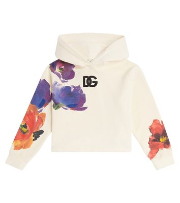 Dolce & Gabbana Kids Floral cotton jersey hoodie