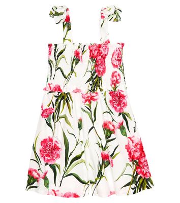 Dolce & Gabbana Kids Floral cotton jumpsuit