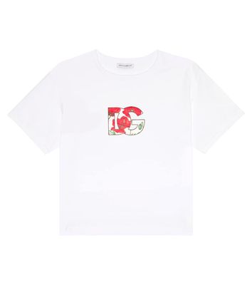 Dolce & Gabbana Kids Floral DG cotton T-shirt