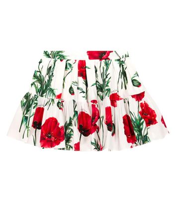 Dolce & Gabbana Kids Floral-print cotton skirt