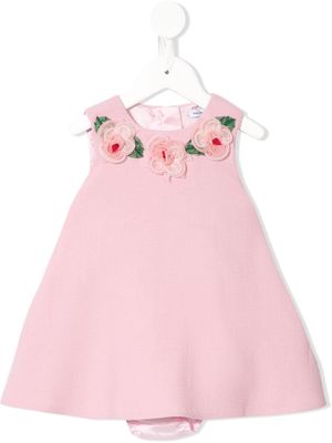 Dolce & Gabbana Kids flower appliqué dress - Pink