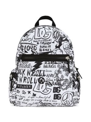 Dolce & Gabbana Kids graffiti-print backpack - Ha4ce
