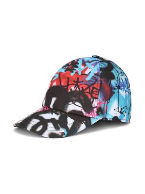 Dolce & Gabbana Kids graffiti-print baseball cap - Black