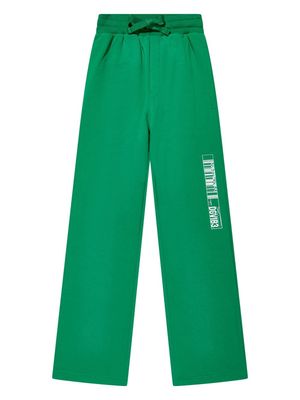 Dolce & Gabbana Kids graphic-print cotton track pants - Green