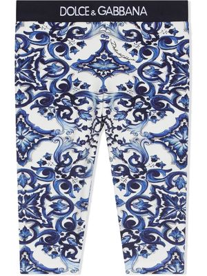 Dolce & Gabbana Kids graphic-print leggings - White