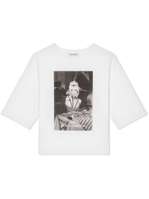 Dolce & Gabbana Kids graphic-print short-sleeved T-shirt - White