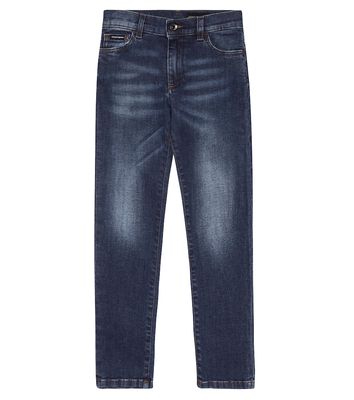 Dolce & Gabbana Kids High-rise straight-leg jeans