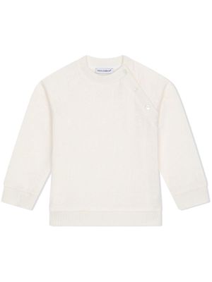 Dolce & Gabbana Kids intarsia-knit long-sleeve jumper - White