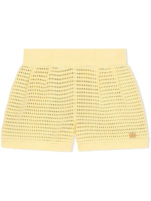 Dolce & Gabbana Kids knitted cotton shorts - Yellow