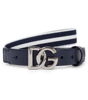 Dolce & Gabbana Kids Leather-trimmed belt