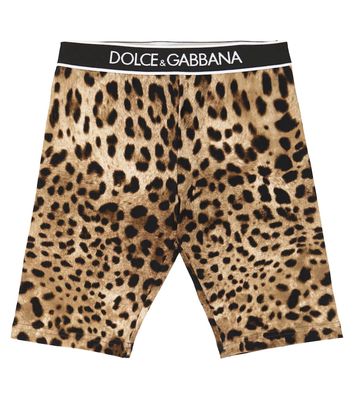 Dolce & Gabbana Kids Leopard-print stretch-cotton shorts