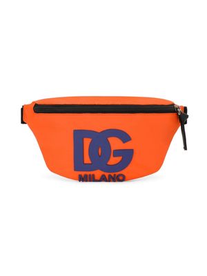 Dolce & Gabbana Kids logo-appliqué belt bag - Orange