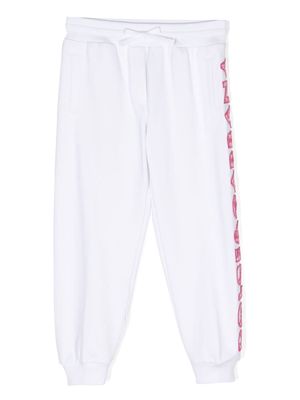 Dolce & Gabbana Kids logo-appliqué cotton track pants - White