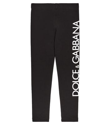Dolce & Gabbana Kids Logo cotton-blend jersey leggings