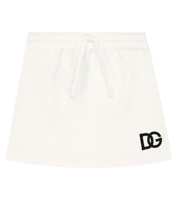 Dolce & Gabbana Kids Logo cotton-blend skirt