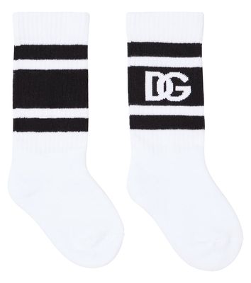 Dolce & Gabbana Kids Logo cotton-blend socks